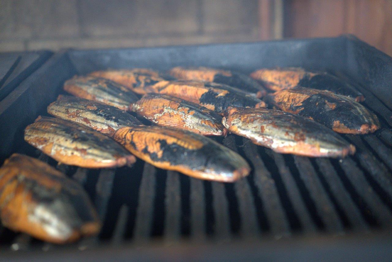 燻製にされている様子